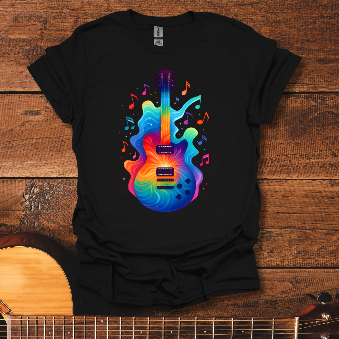 Psychedelic Rainbow Guitar T-Shirt