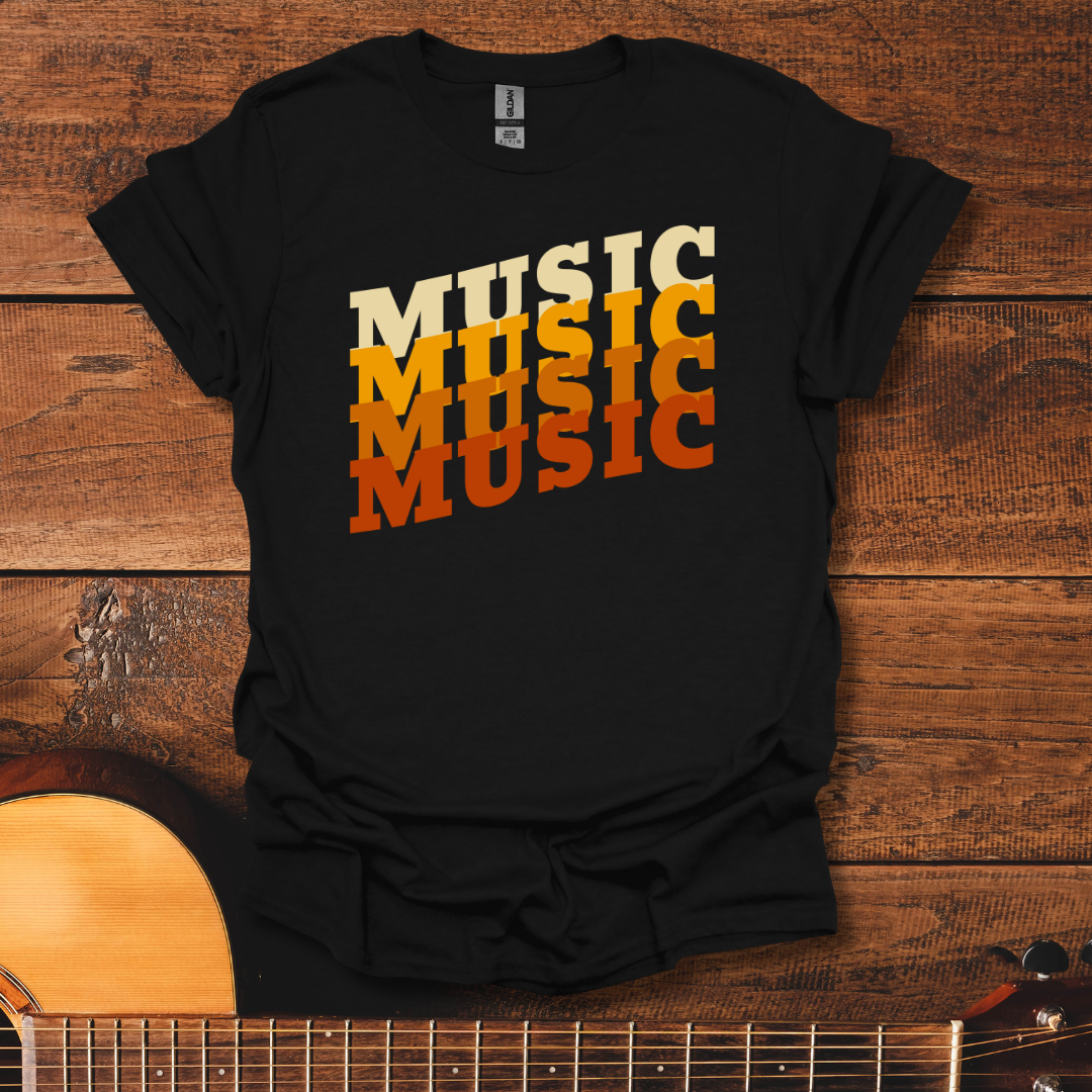 Retro Music Red T-Shirt