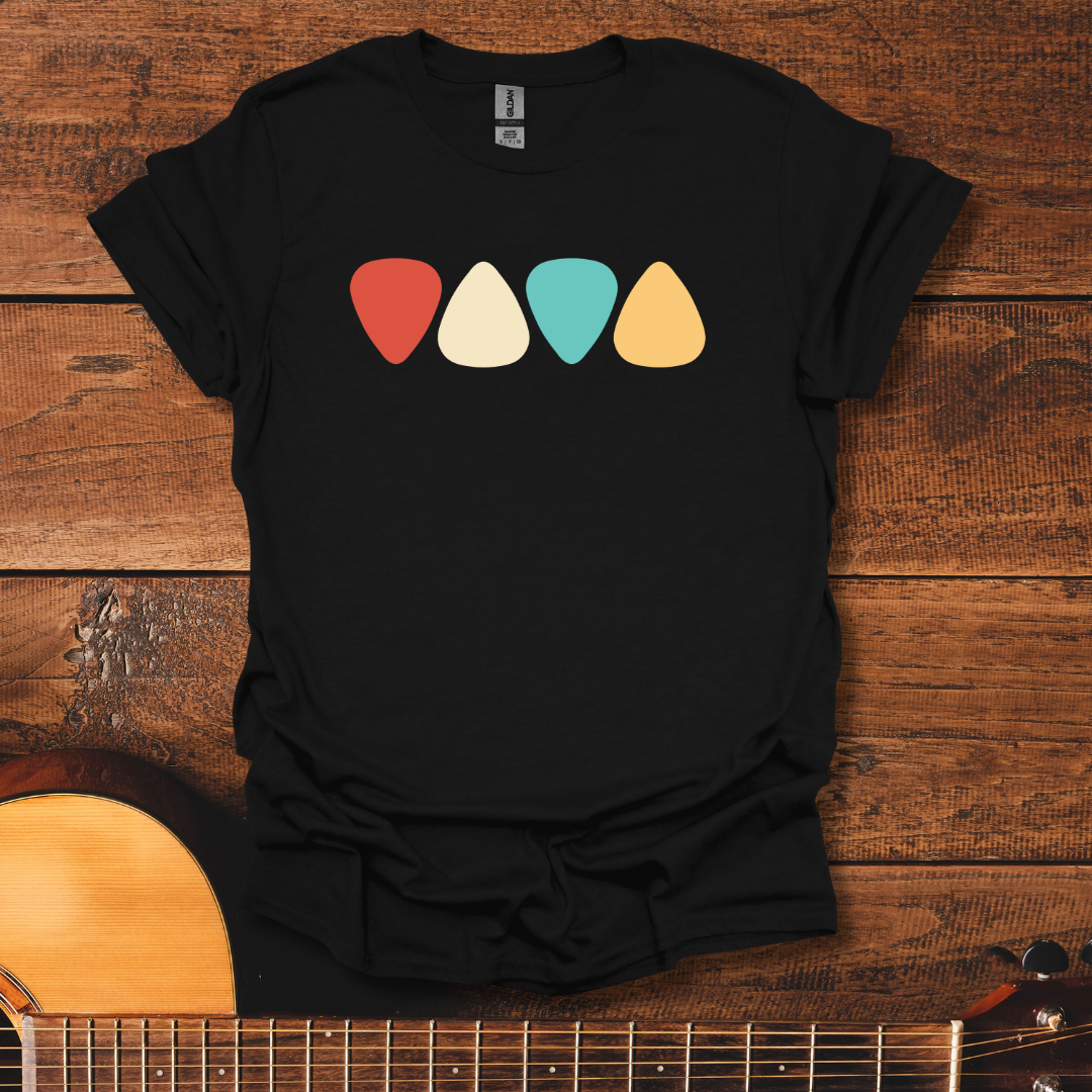 Guitar Picks in Line T-Shirt