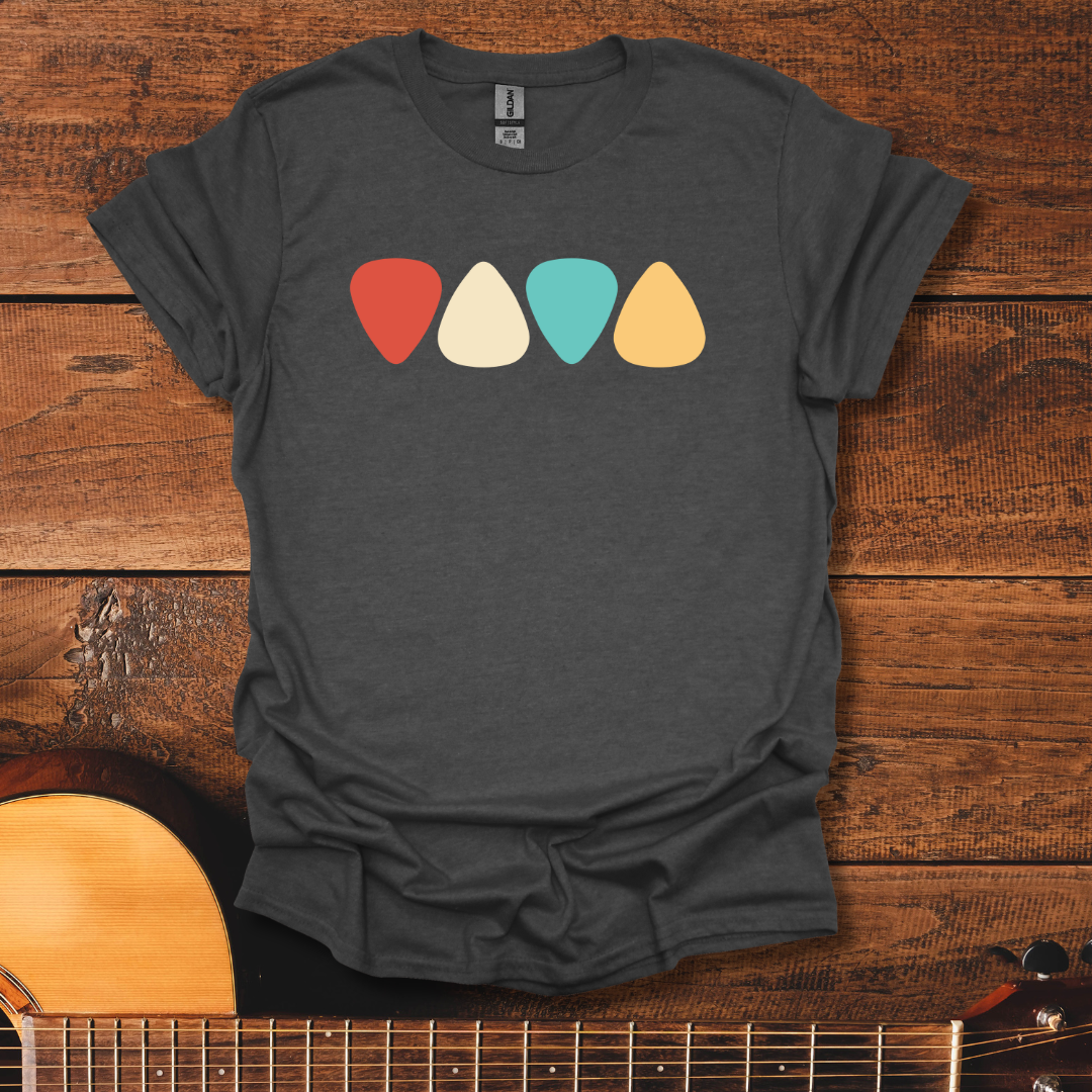 Guitar Picks in Line T-Shirt