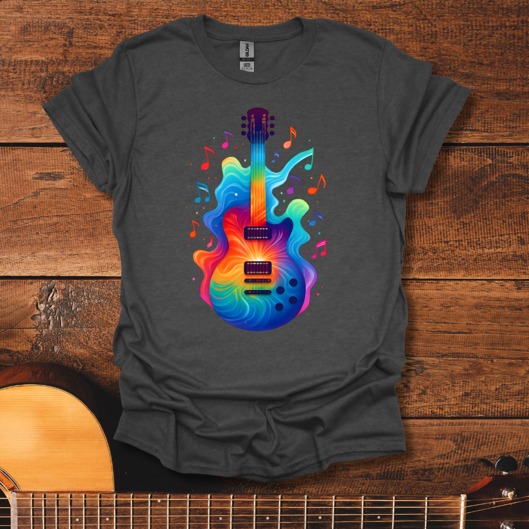 Psychedelic Rainbow Guitar T-Shirt