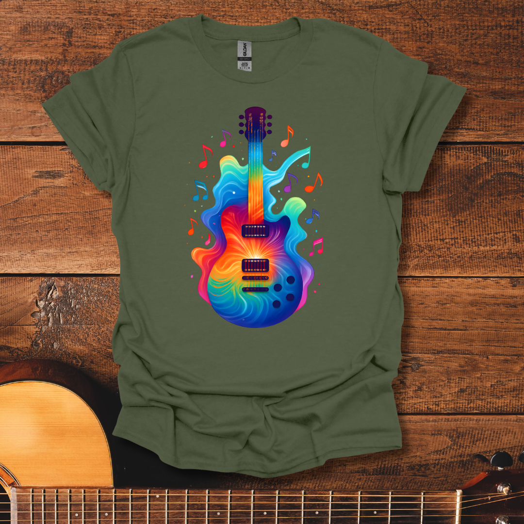 Psychedelic Rainbow Guitar T-Shirt