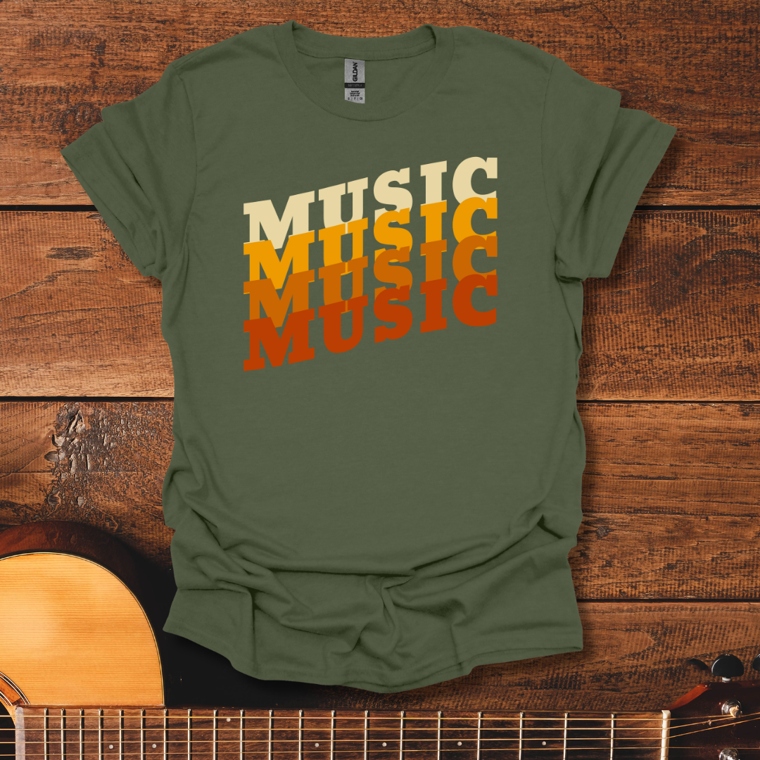 Retro Music Red T-Shirt
