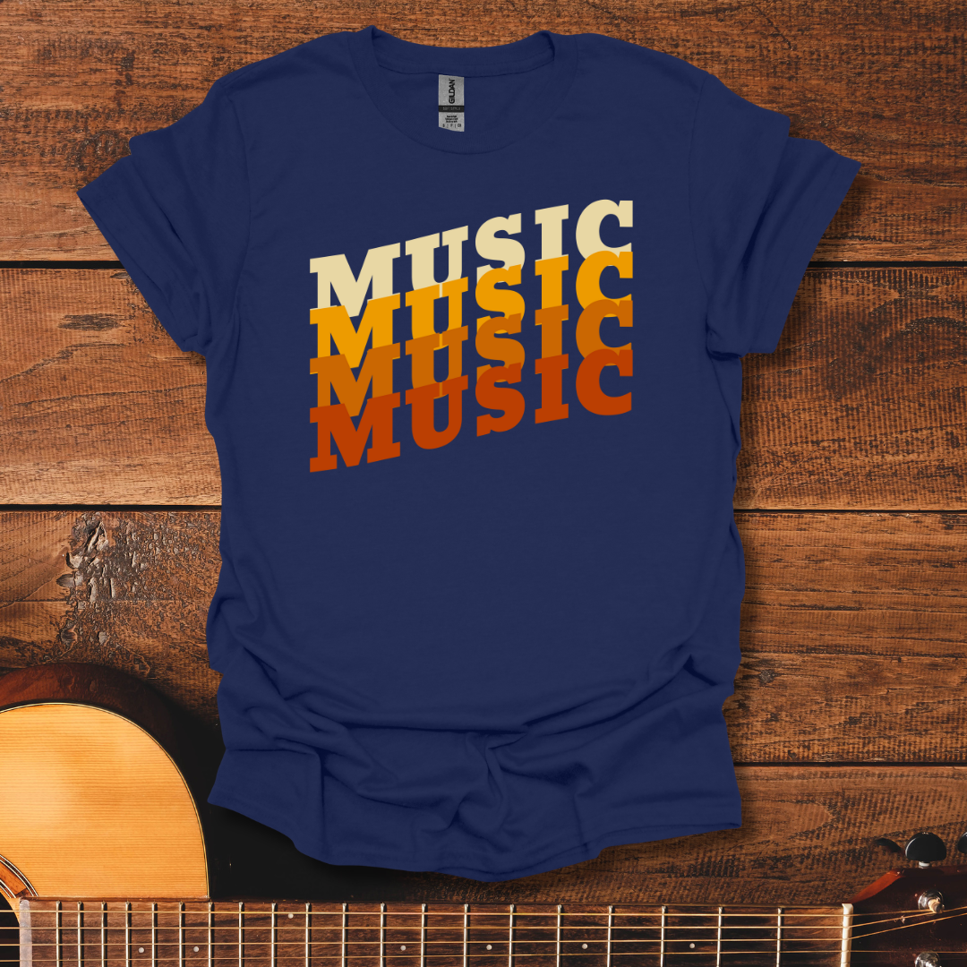 Retro Music Red T-Shirt