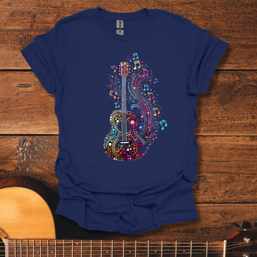 Guitar Art Double Exposure T-Shirt