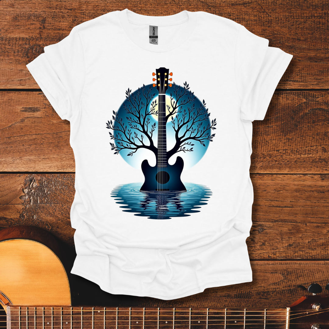 Acoustic Guitar Double Exposure T-Shirt