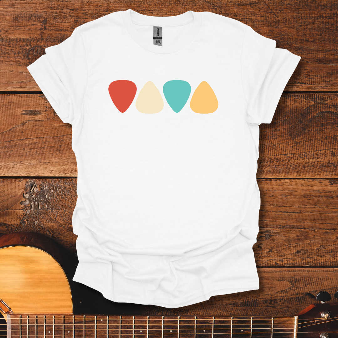Guitar Picks in Line T-Shirt