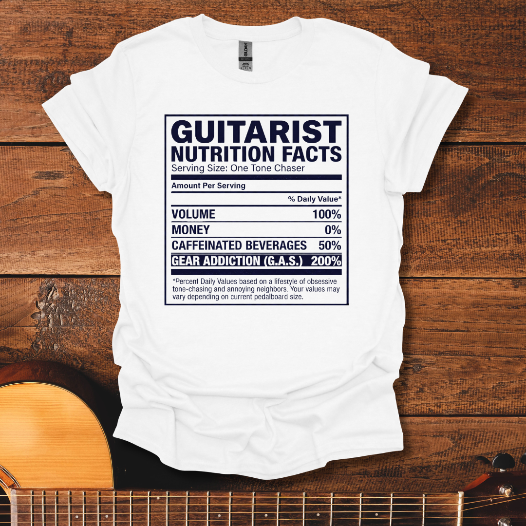 Guitarist Nutrition Facts T-Shirt