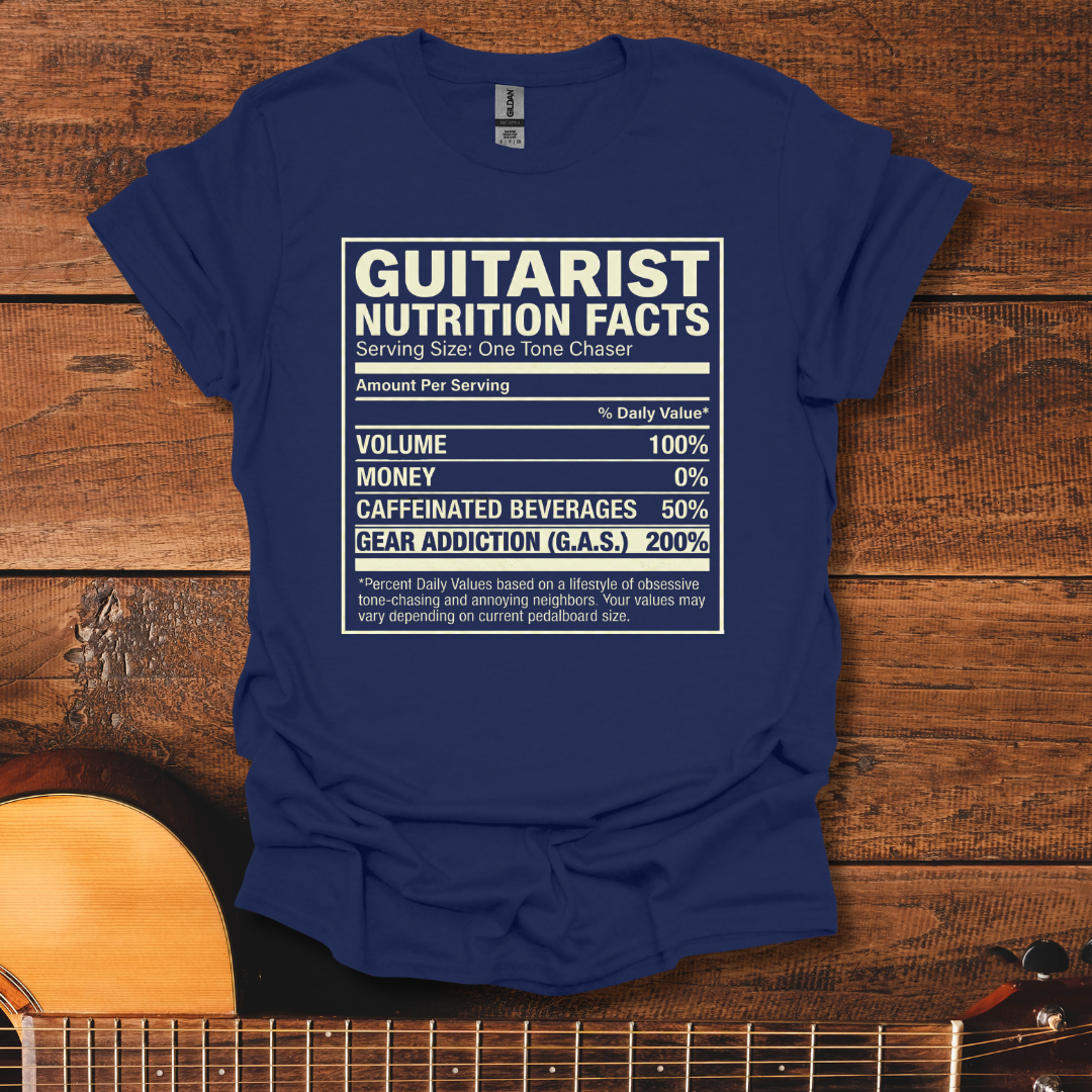 Guitarist Nutrition Facts T-Shirt