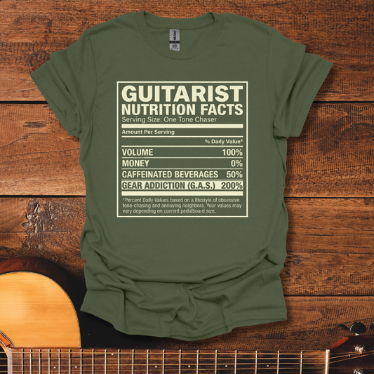 Guitarist Nutrition Facts T-Shirt