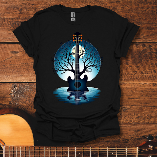 Acoustic Guitar Double Exposure T-Shirt