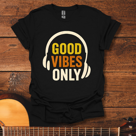 Good Vibes Only Headphone T-Shirt