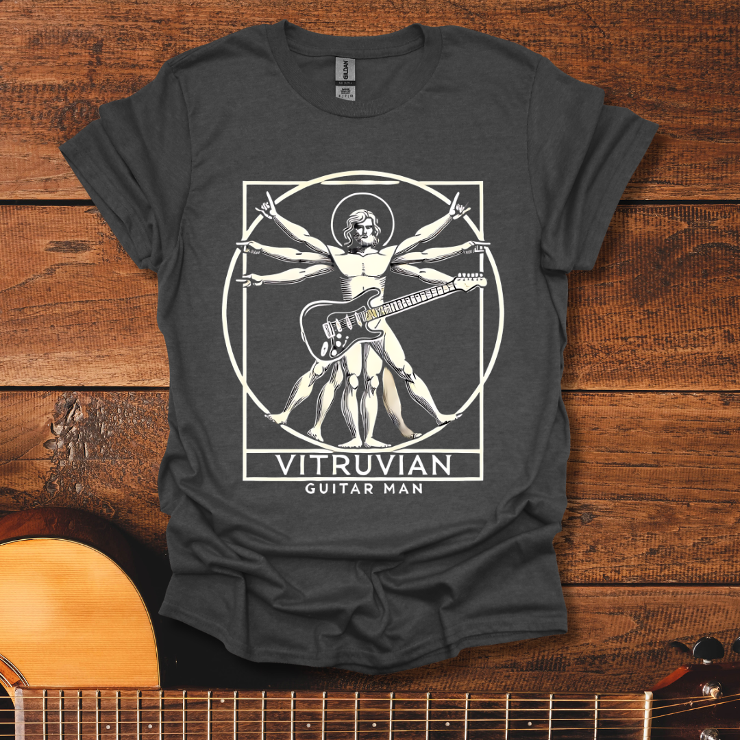 Vitruvian Guitar Man T-Shirt