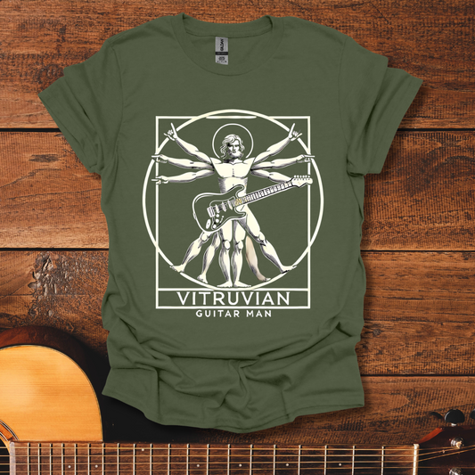 Vitruvian Guitar Man T-Shirt