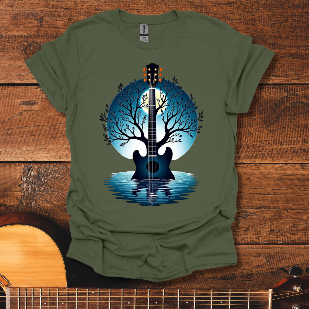 Acoustic Guitar Double Exposure T-Shirt