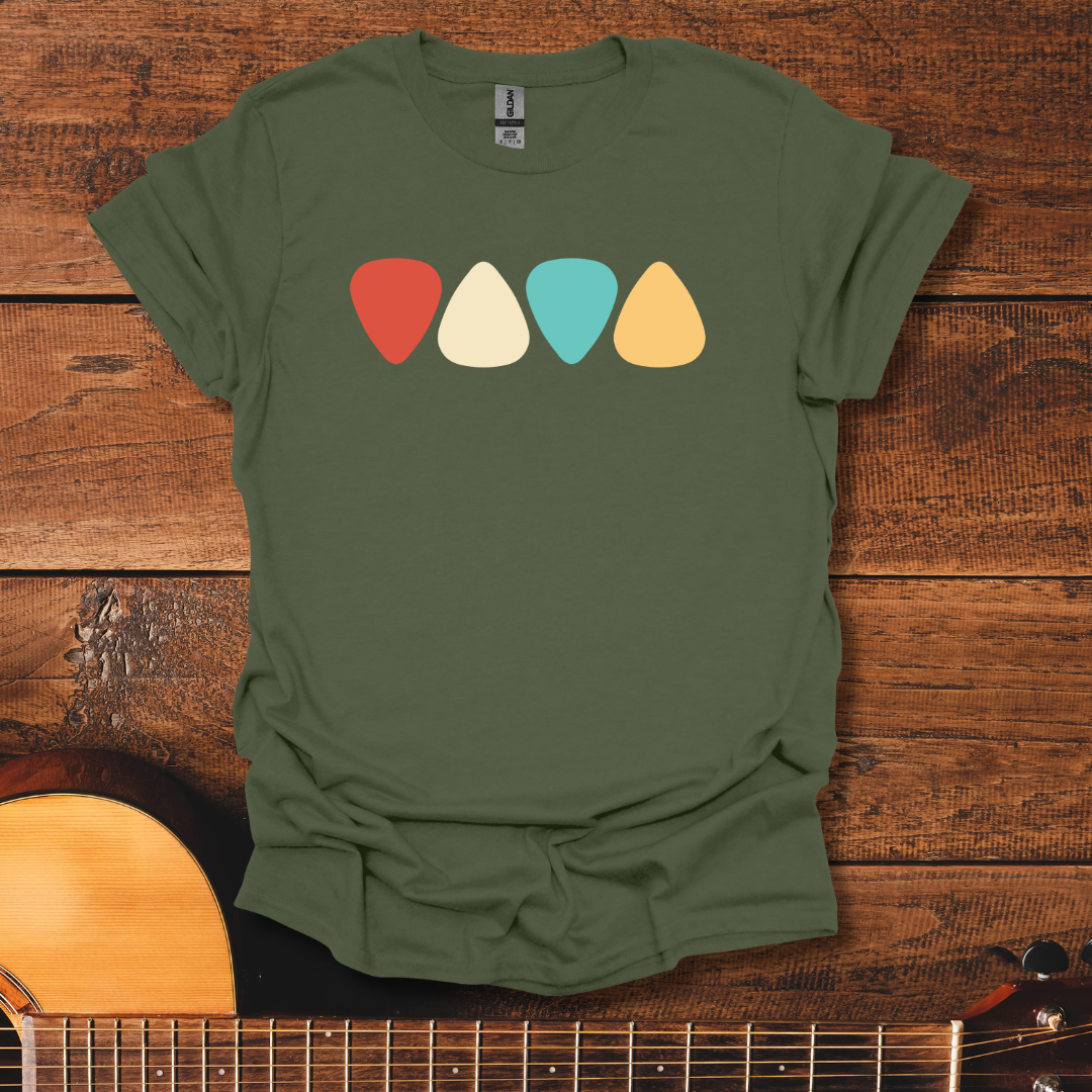 Guitar Picks in Line T-Shirt