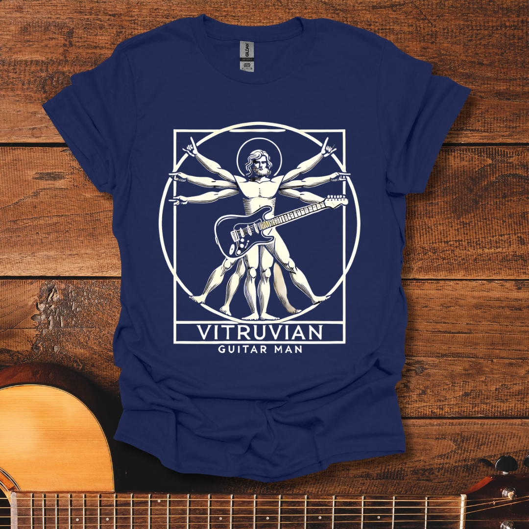 Vitruvian Guitar Man T-Shirt