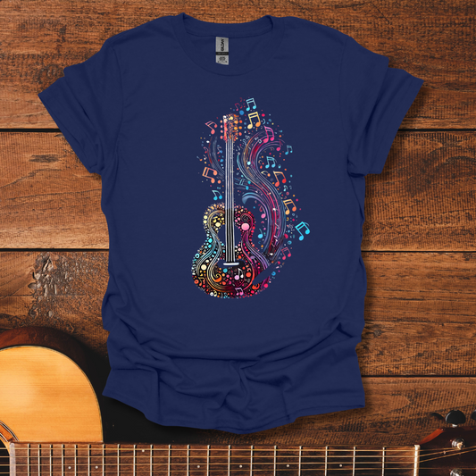 Guitar Art Double Exposure T-Shirt