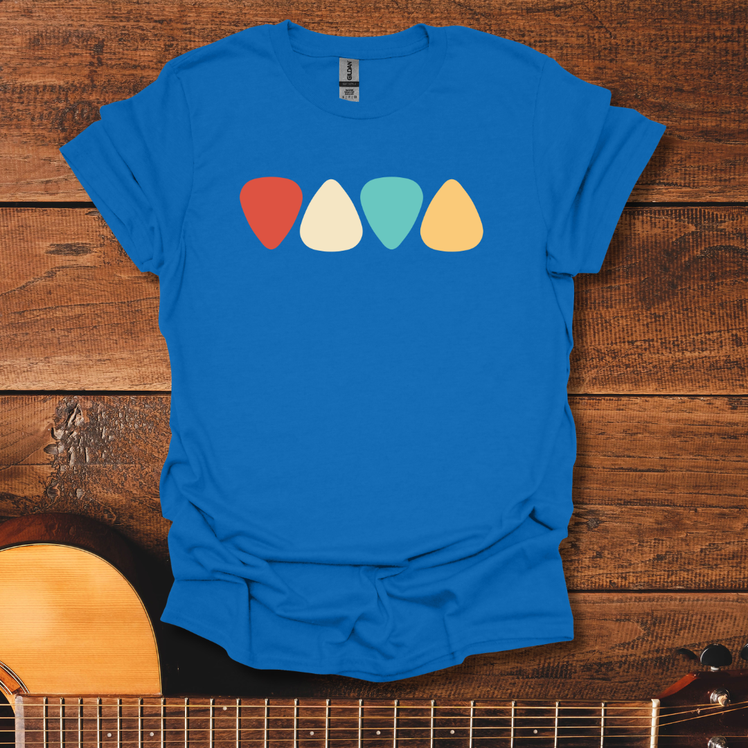 Guitar Picks in Line T-Shirt