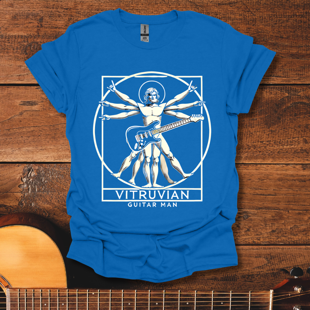 Vitruvian Guitar Man T-Shirt