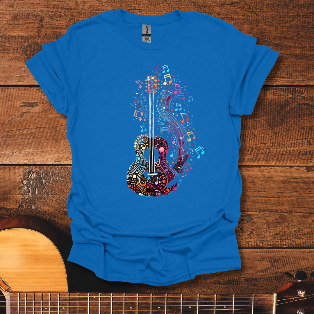 Guitar Art Double Exposure T-Shirt