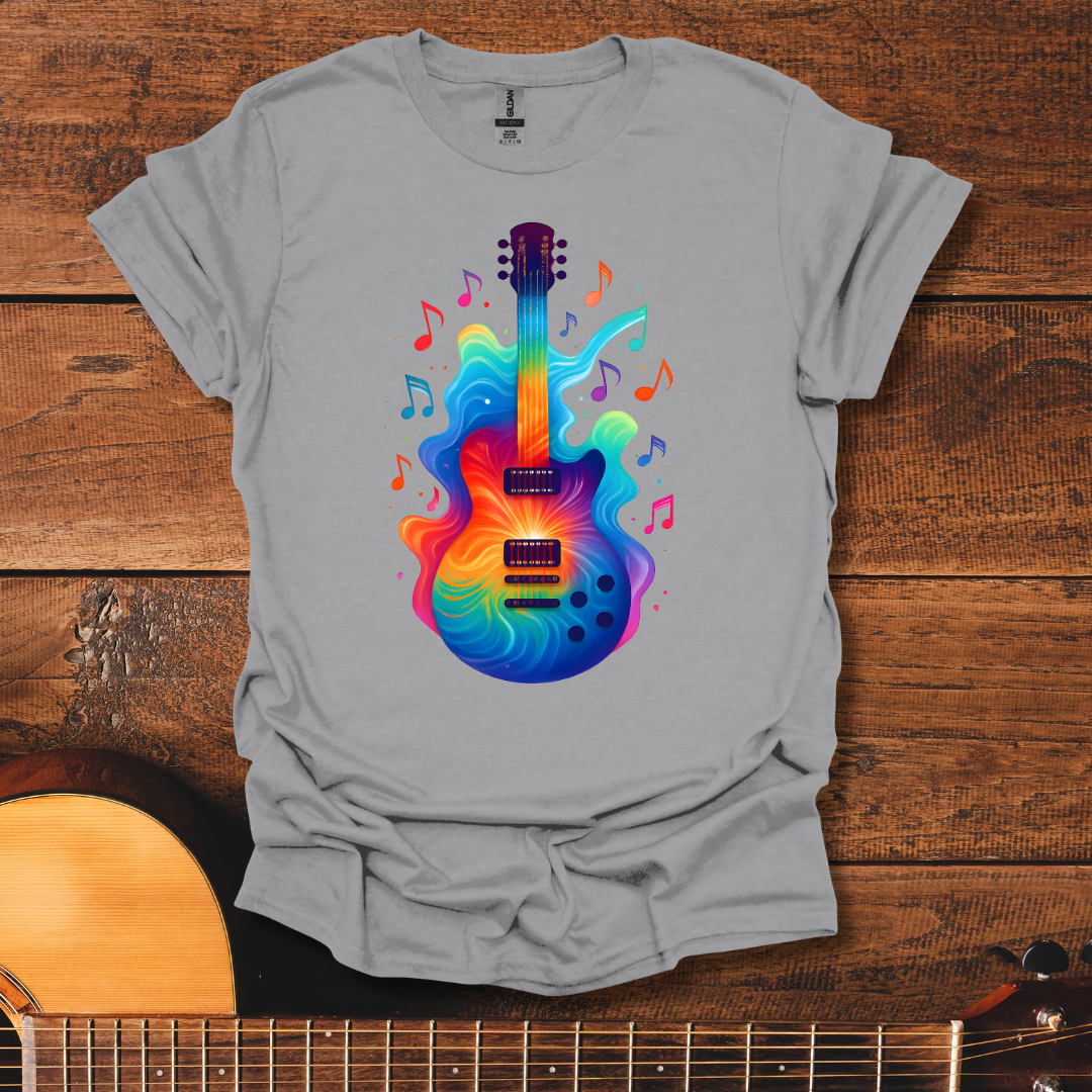 Psychedelic Rainbow Guitar T-Shirt