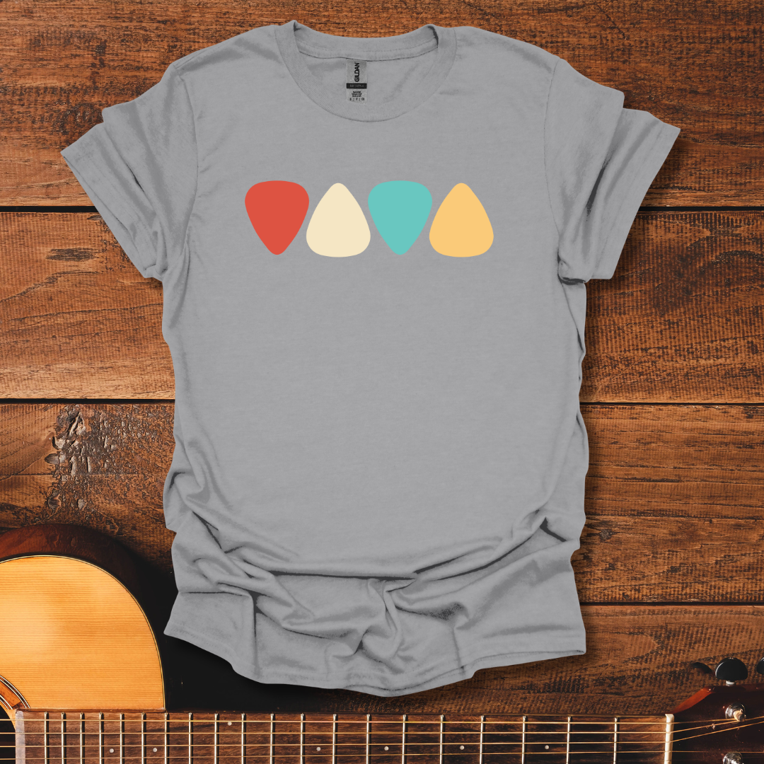 Guitar Picks in Line T-Shirt