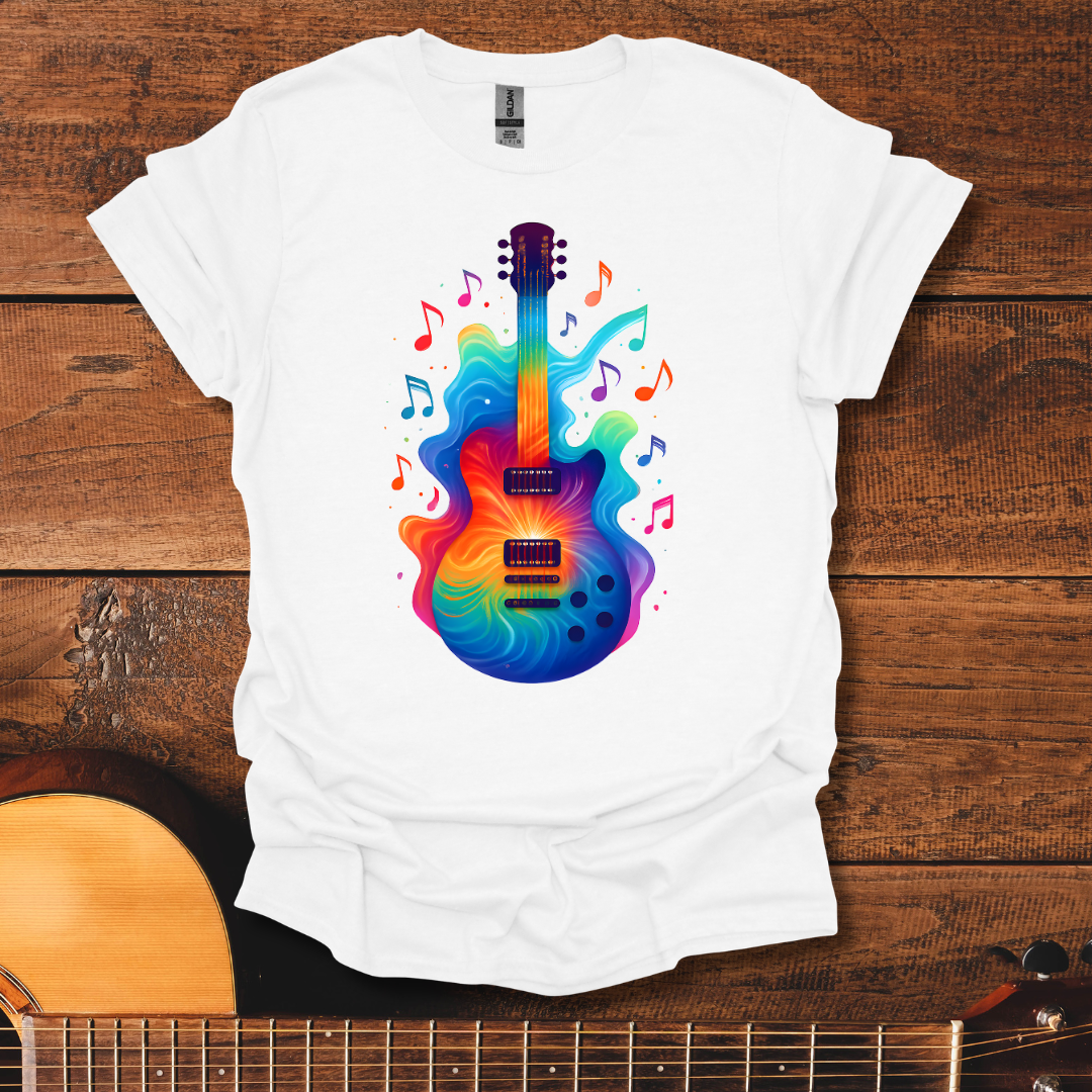 Psychedelic Rainbow Guitar T-Shirt